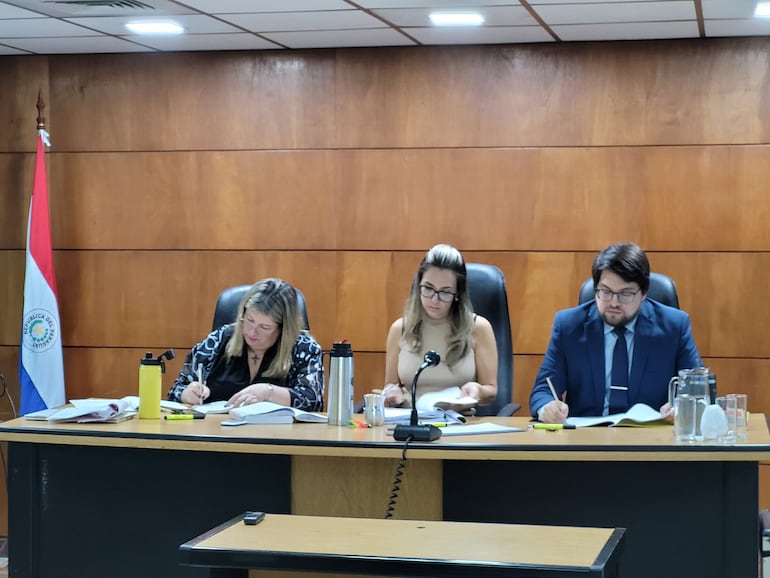 Elsa Garcia, Adriana Planás (presidenta) y Matias Garcete integran el Tribunal Especializado en Delitos Económicos y Anticorrupción.