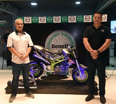 Presentacion Oficial del piloto de BenelShowroom Benelli - Aviadores 3077.hoy 11 de abril del 2025.foto Pedro Gonzalez